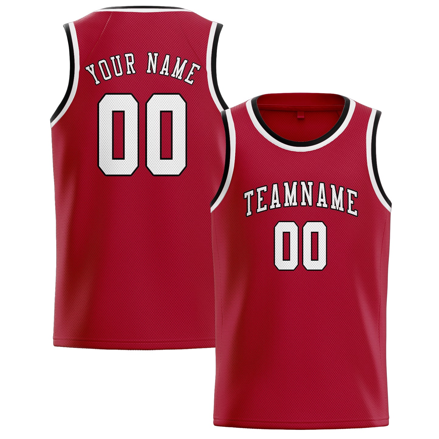 Benutzerdefiniertes Professionelles Rot Weiß Basketballtrikot