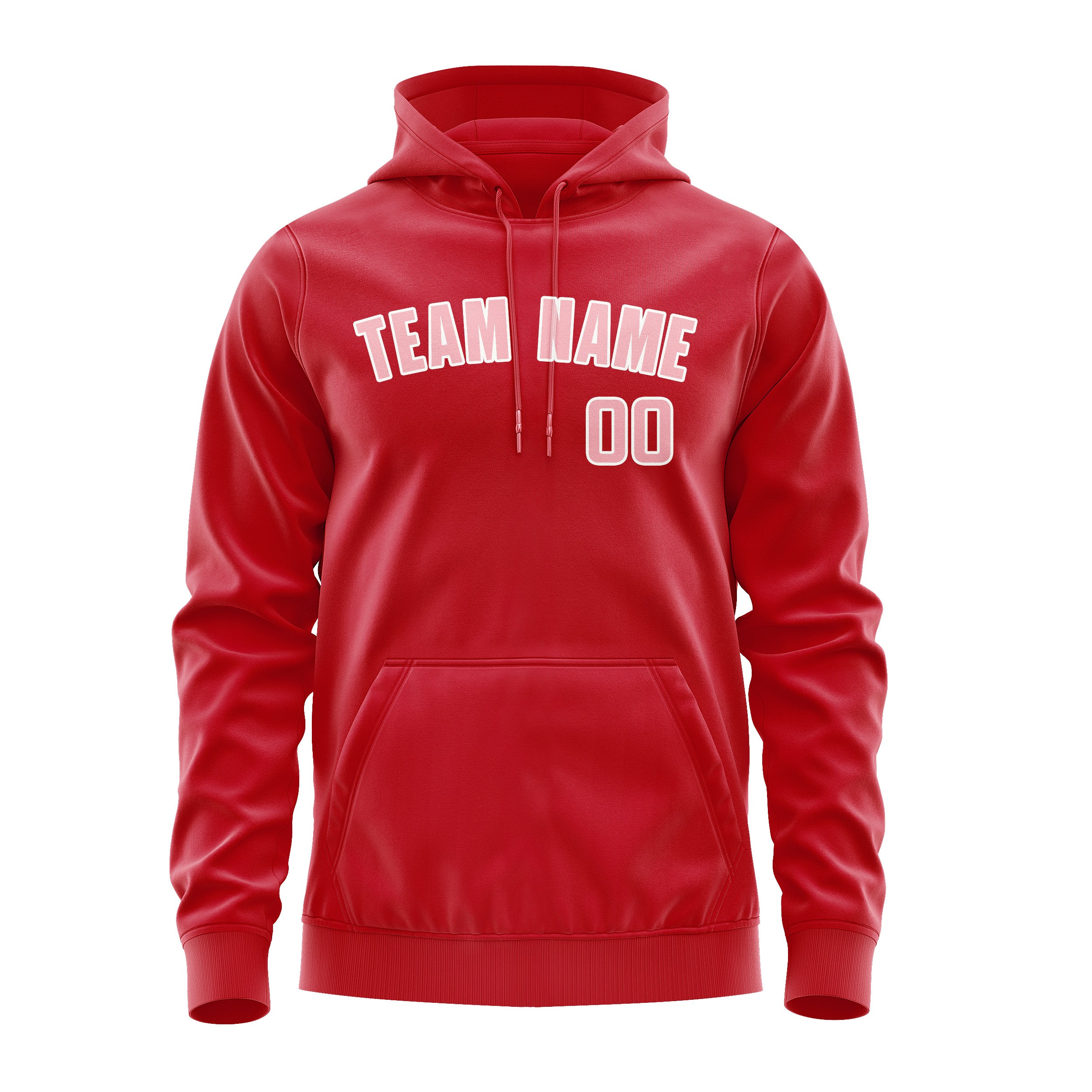 Maßgeschneidertes Rot Rosa Hoodie