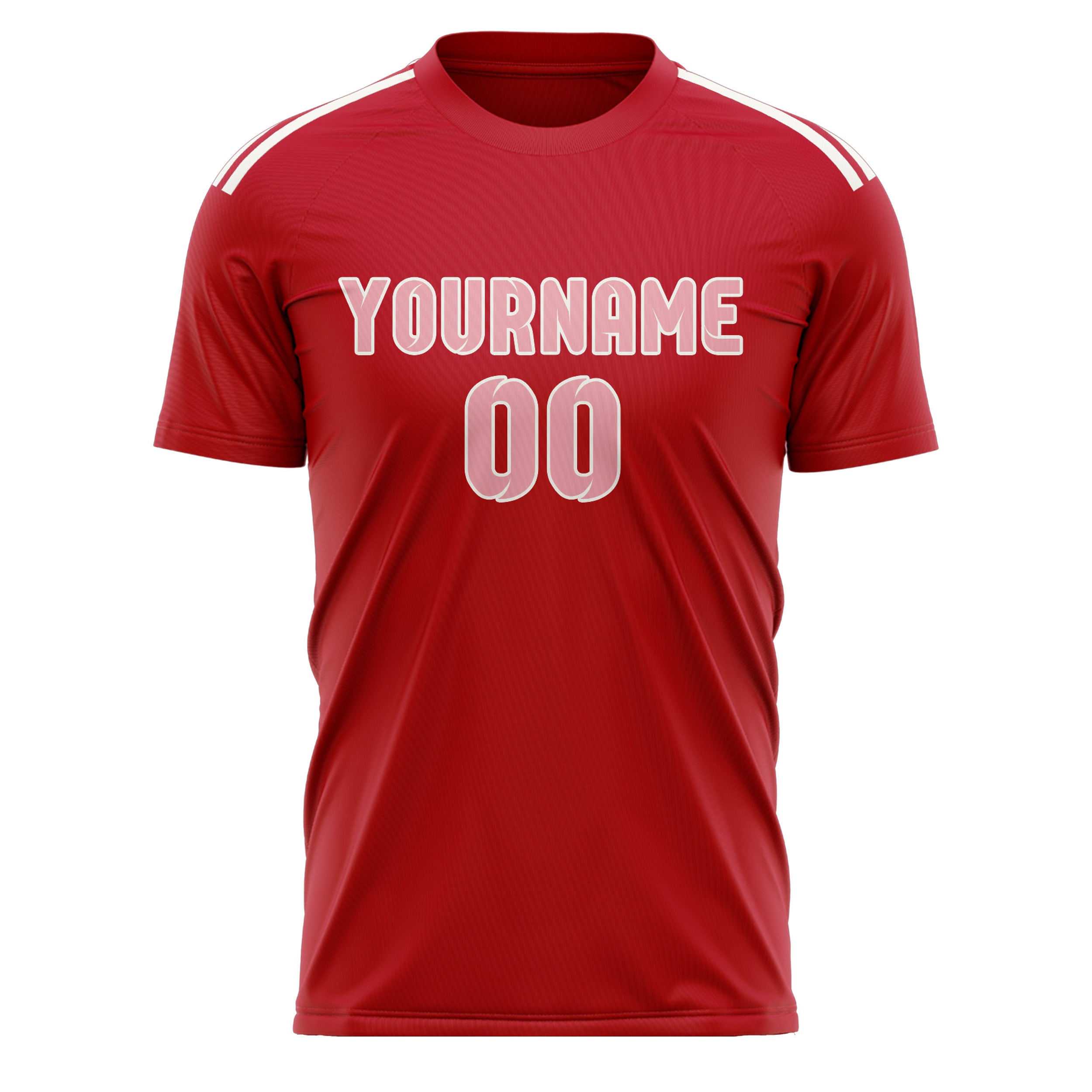 Benutzerdefiniertes Professionelles Rot Rosa Fußballtrikot