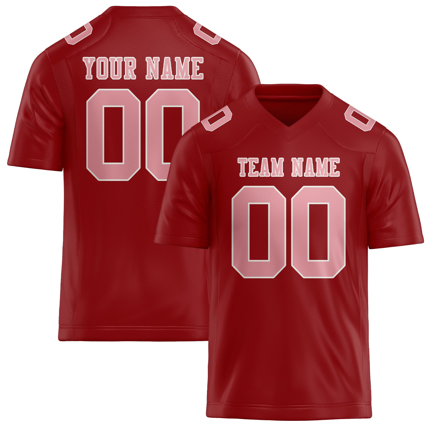 Maßgeschneidertes Professionelles Rot Rosa Rugbytrikot