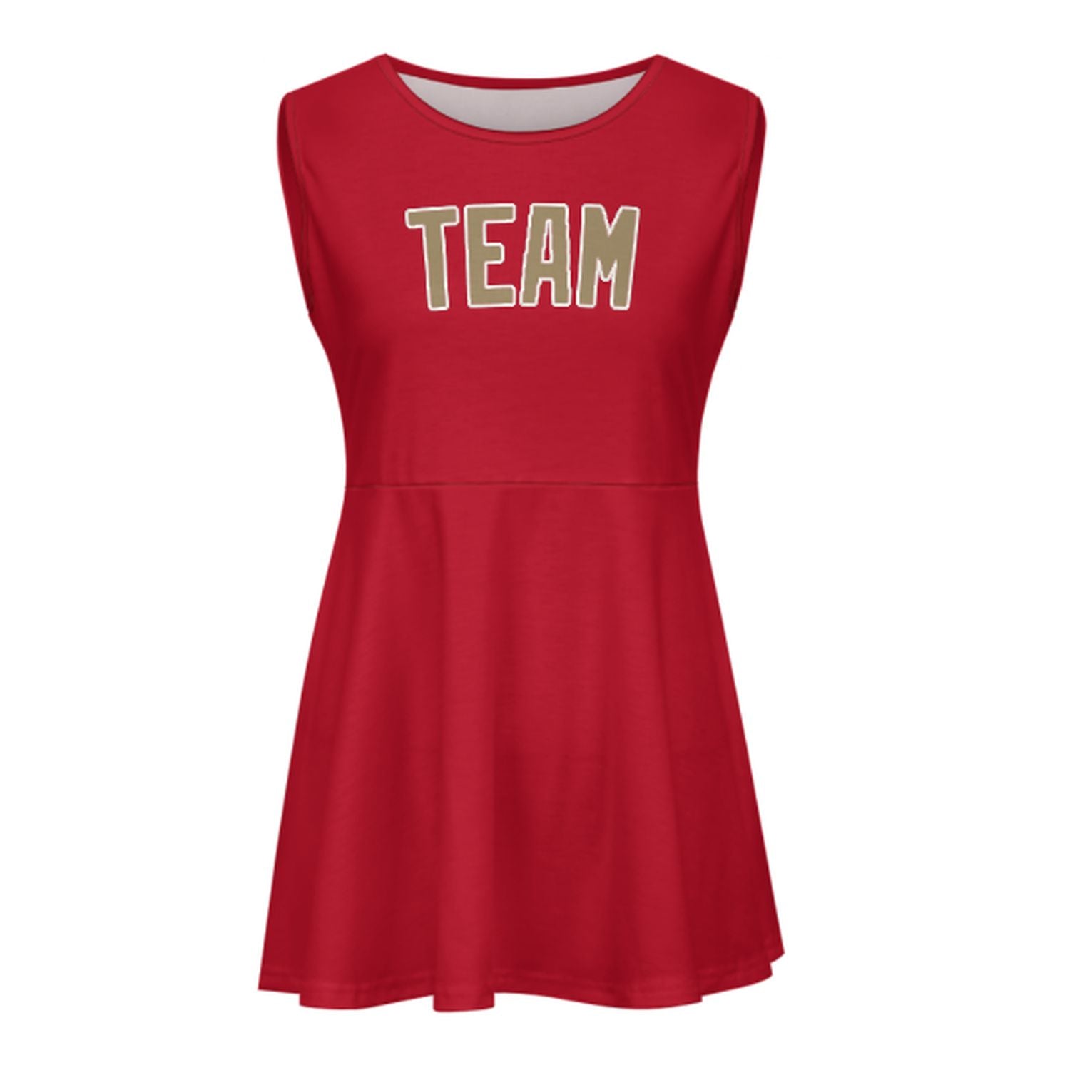 Maßgeschneidertes Rot Hellkhaki Cheerleader-Kleid