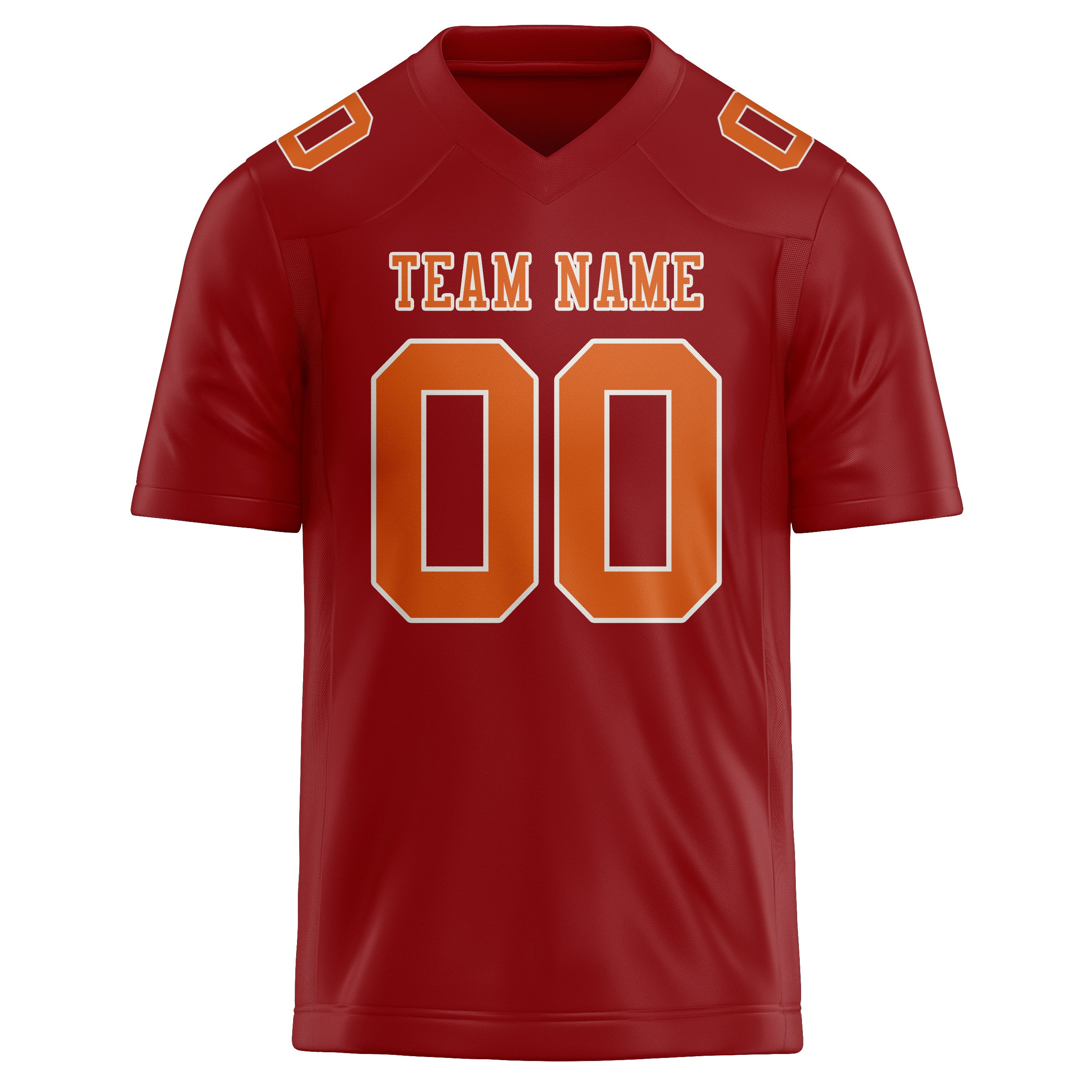Maßgeschneidertes Professionelles Rot Orange Rugbytrikot