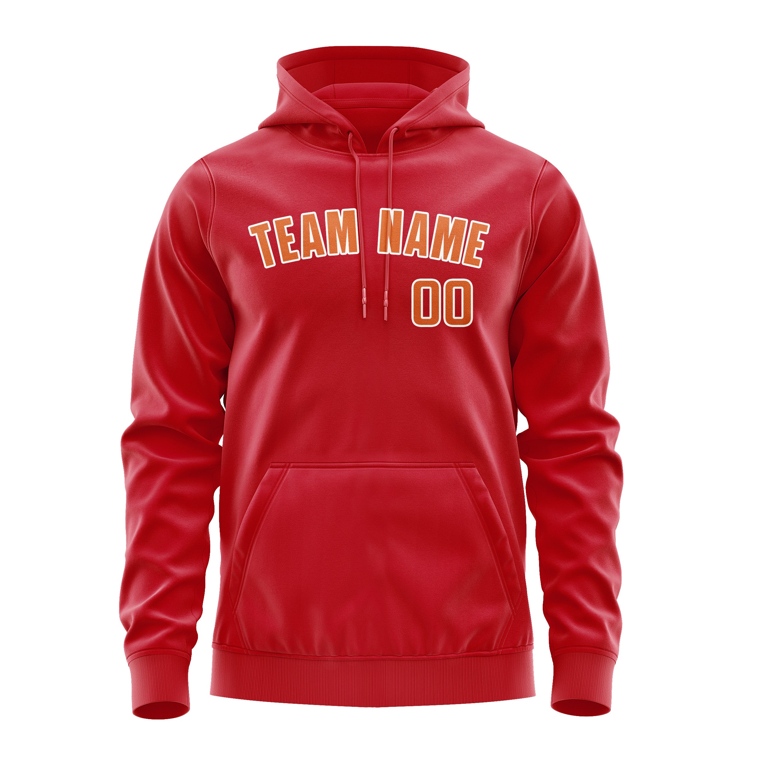 Maßgeschneidertes Rot Orange Hoodie