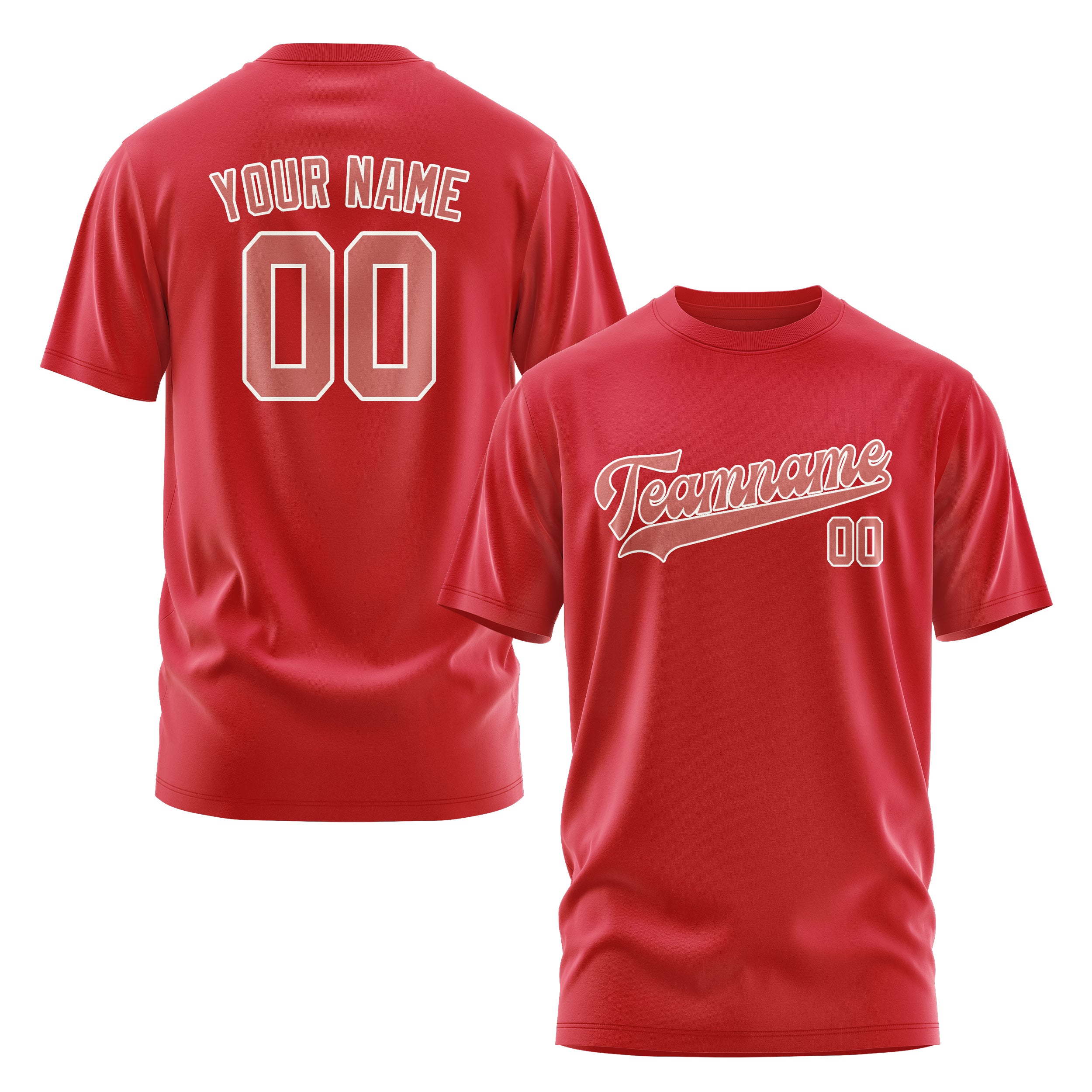 Maßgeschneidertes Rot Kupferrose T-Shirt