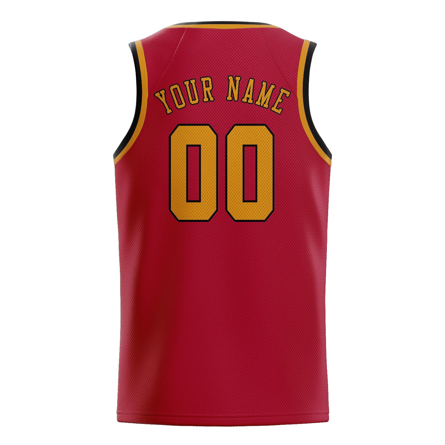 Benutzerdefiniertes Professionelles Rot Gelb Basketballtrikot