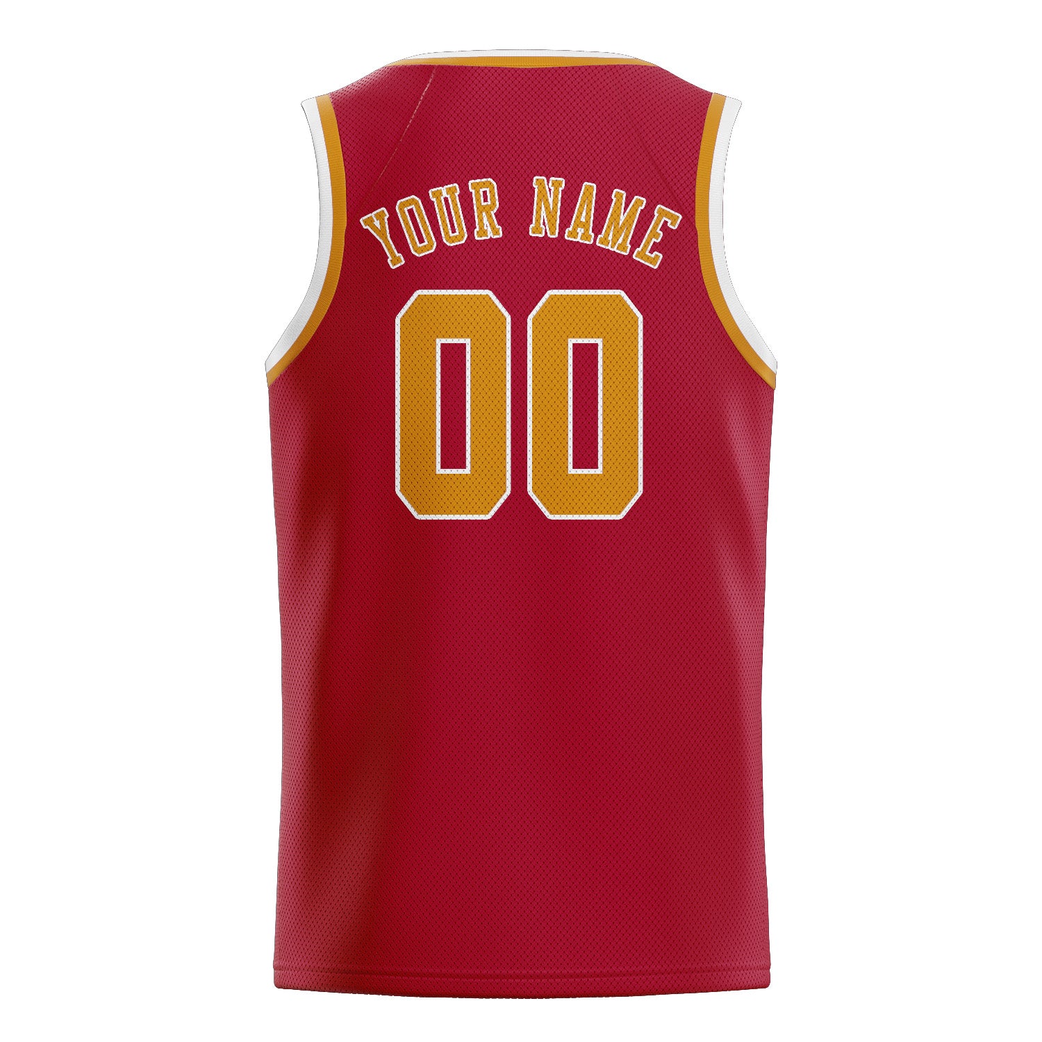 Benutzerdefiniertes Professionelles Rot Gelb Basketballtrikot