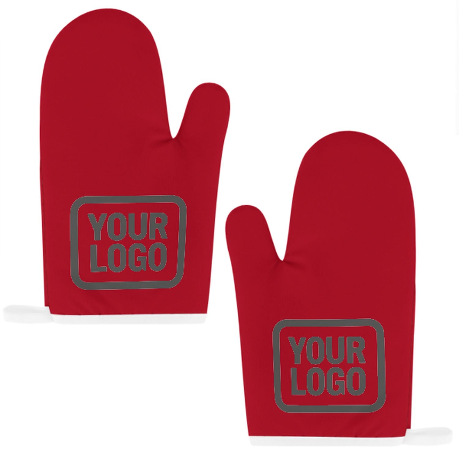 Maßgeschneidertes Rot  Dunkelgrau Topfhandschuh Set – 2-teilig