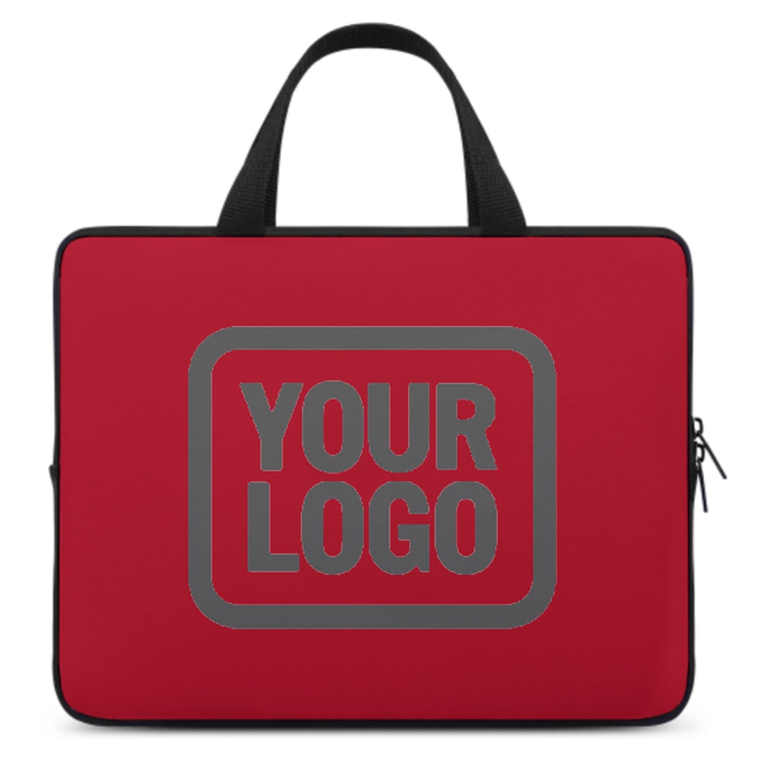 Maßgeschneidertes Rot Dark Grey Laptop Tasche
