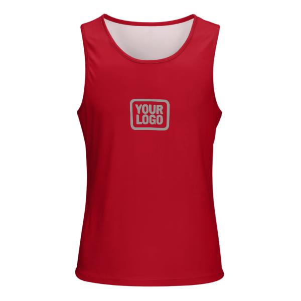 Maßgeschneidertes Rot Grau Herren Tanktop
