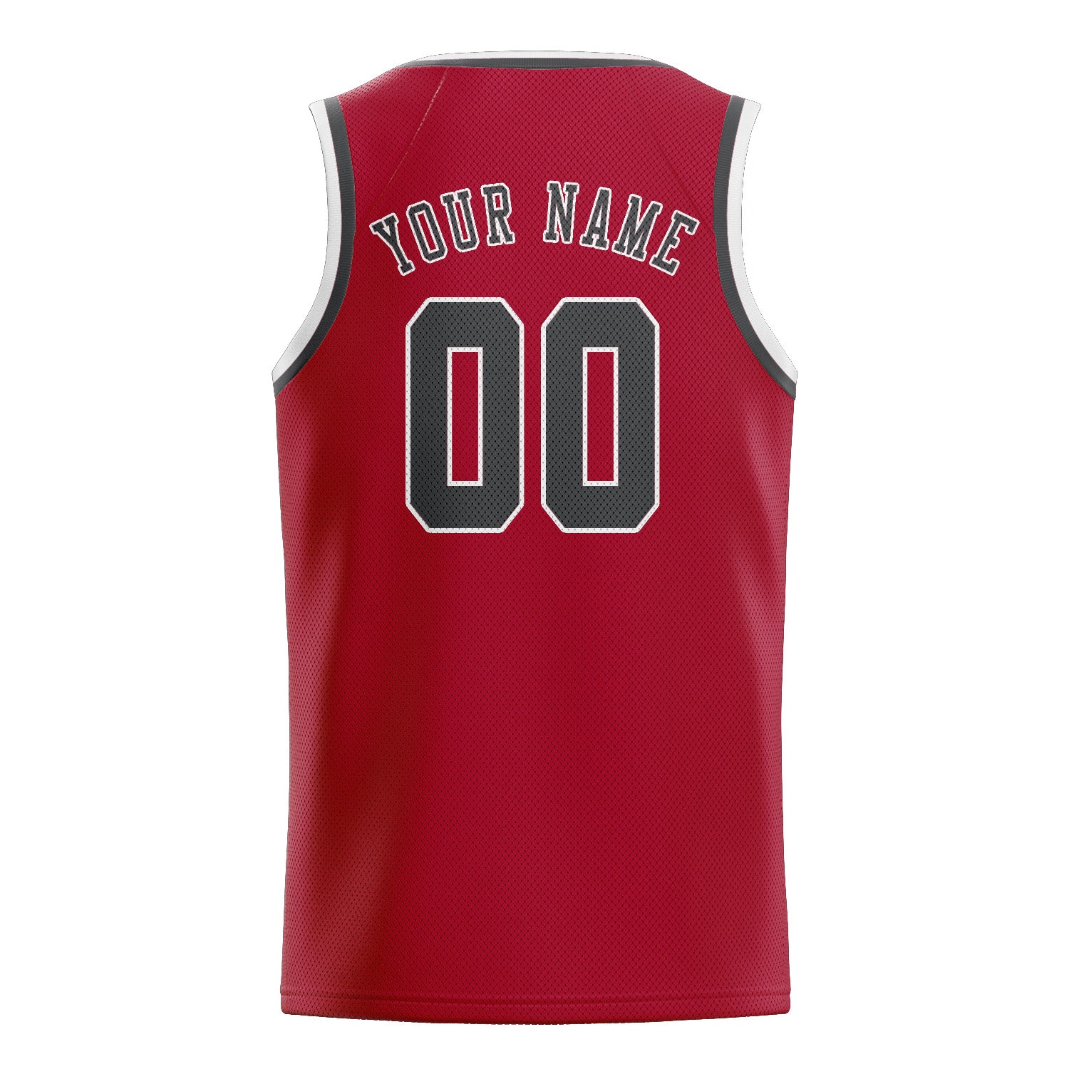 Benutzerdefiniertes Professionelles Rot Dunkelgrau Basketballtrikot