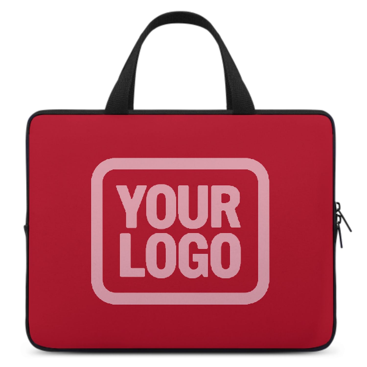 Maßgeschneidertes Rot Light Pink Laptop Tasche