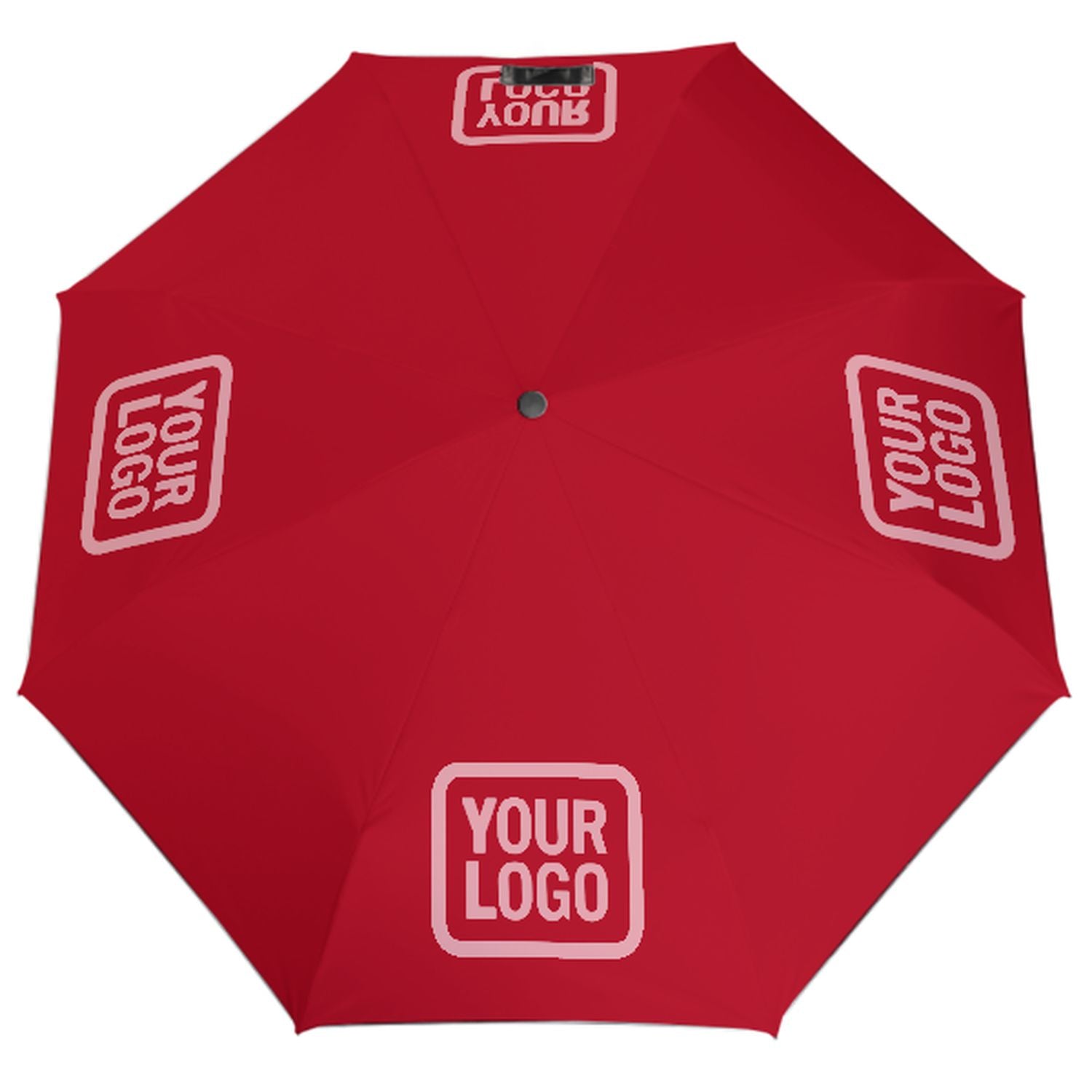 Maßgeschneidertes Rot Rosa Automatik-Regenschirm
