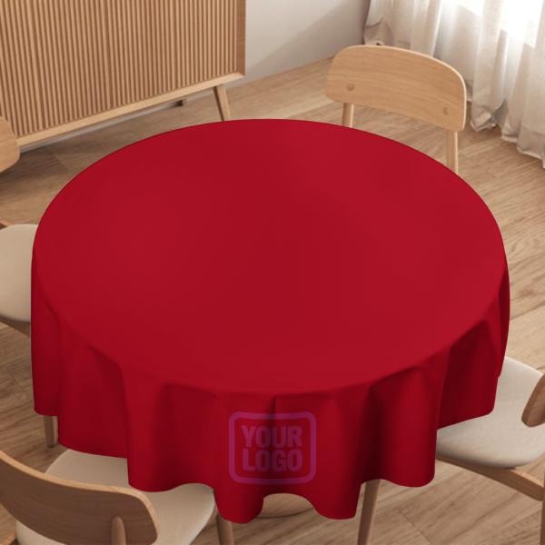 Maßgeschneidertes Rot Rosarot Runde Tischdecke