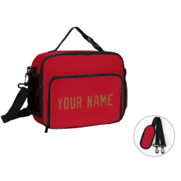 Maßgeschneidertes Rot Khaki Lunch-Tasche