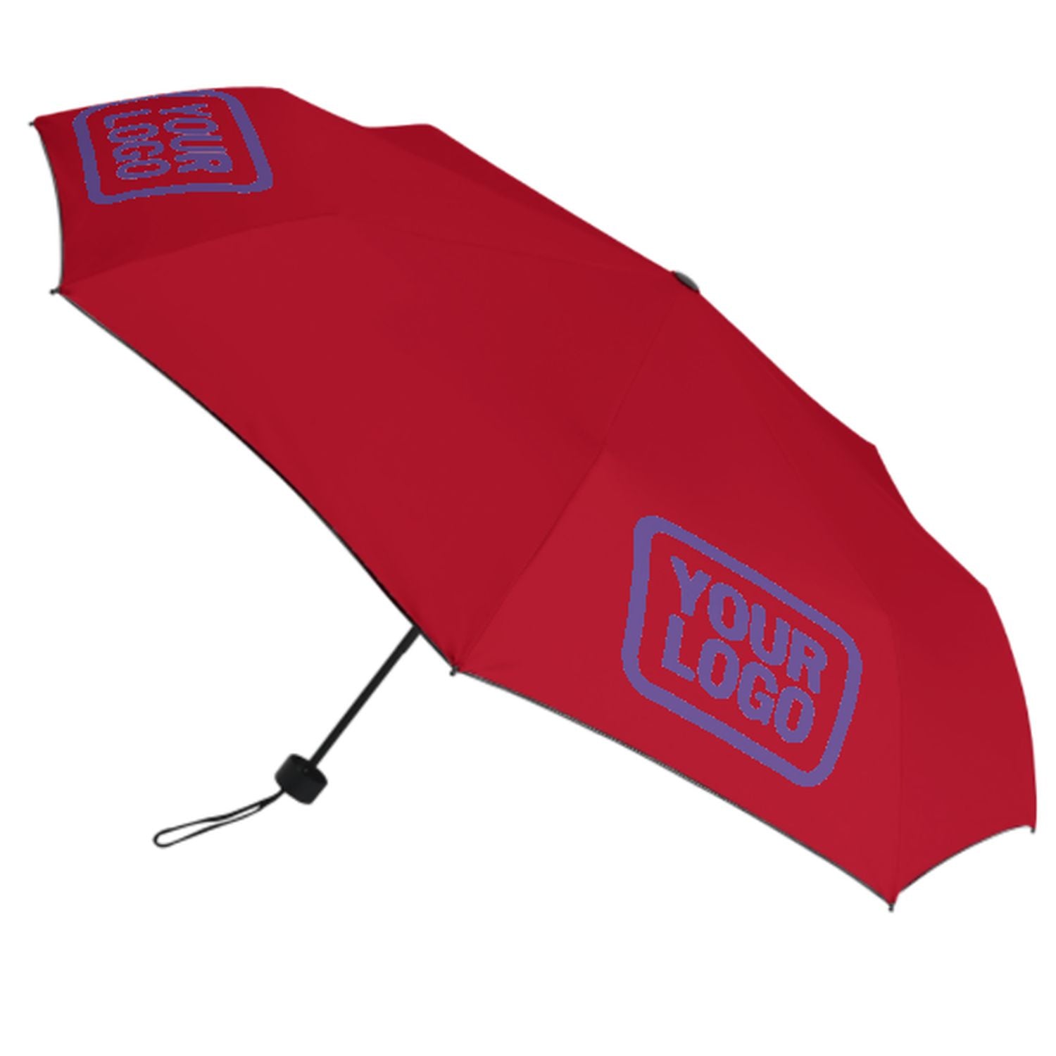 Maßgeschneidertes Rot Lavendel Automatik-Regenschirm