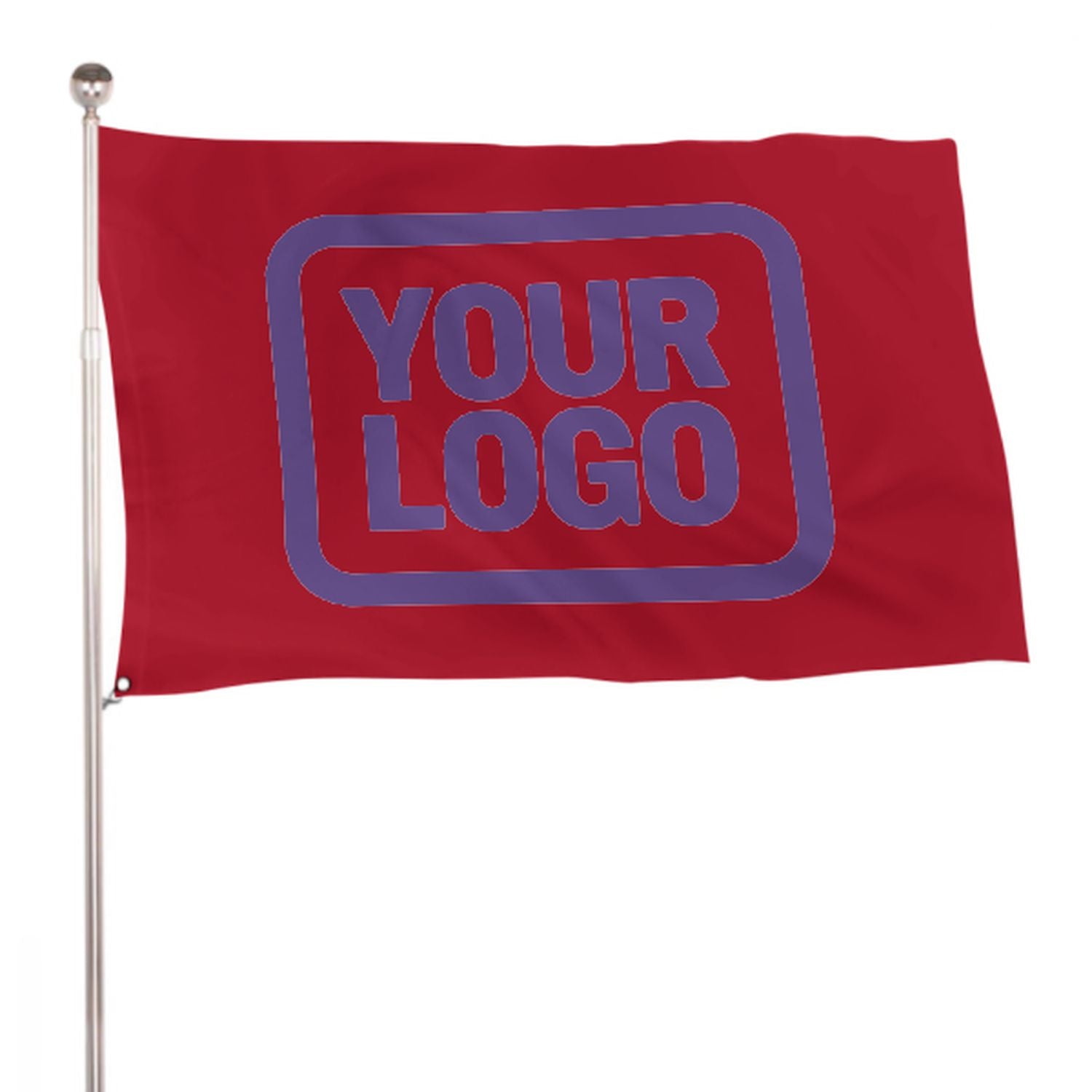 Maßgeschneidertes Rot Lavendel Flagge
