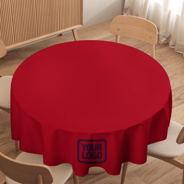 Maßgeschneidertes Rot Lila Runde Tischdecke