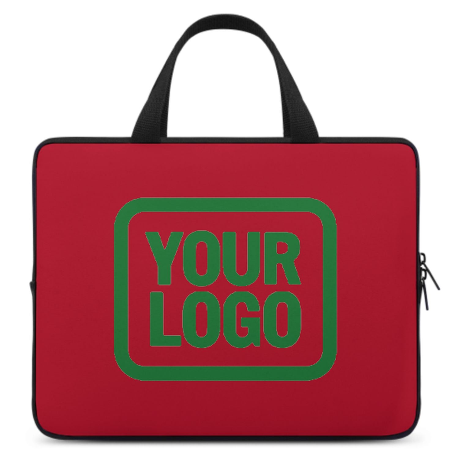 Maßgeschneidertes Rot Emerald Green Laptop Tasche
