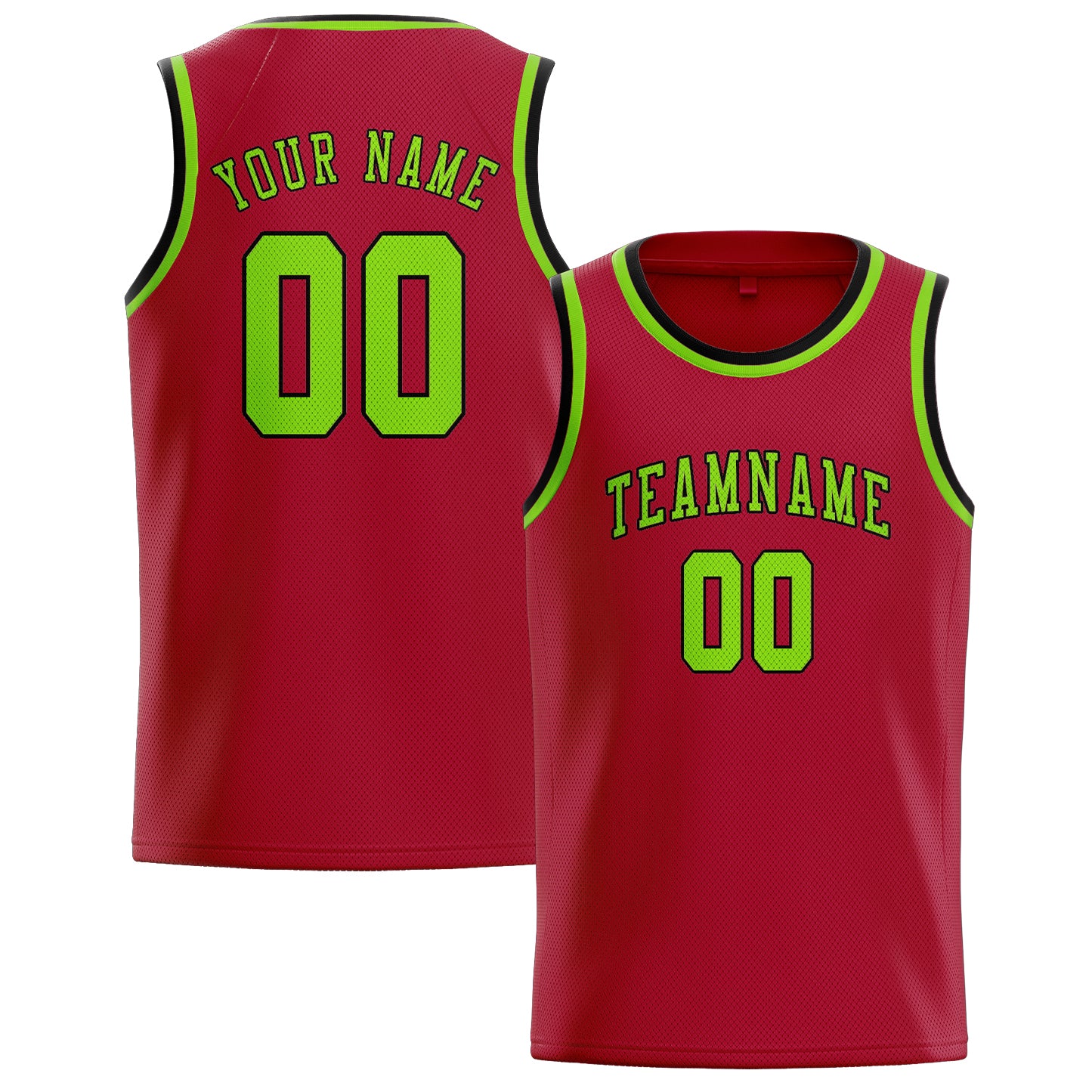 Benutzerdefiniertes Professionelles Rot Smaragdgrün Basketballtrikot