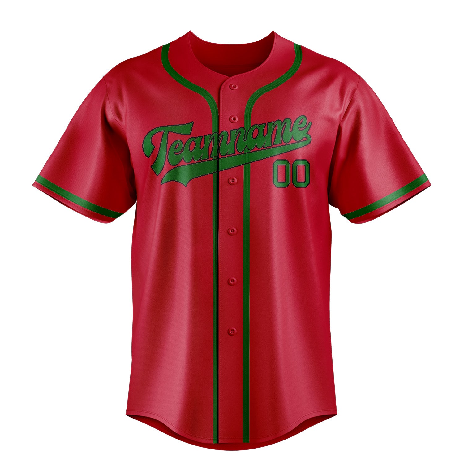 Benutzerdefiniertes Professionelles Rot Smaragdgrün Baseballtrikot