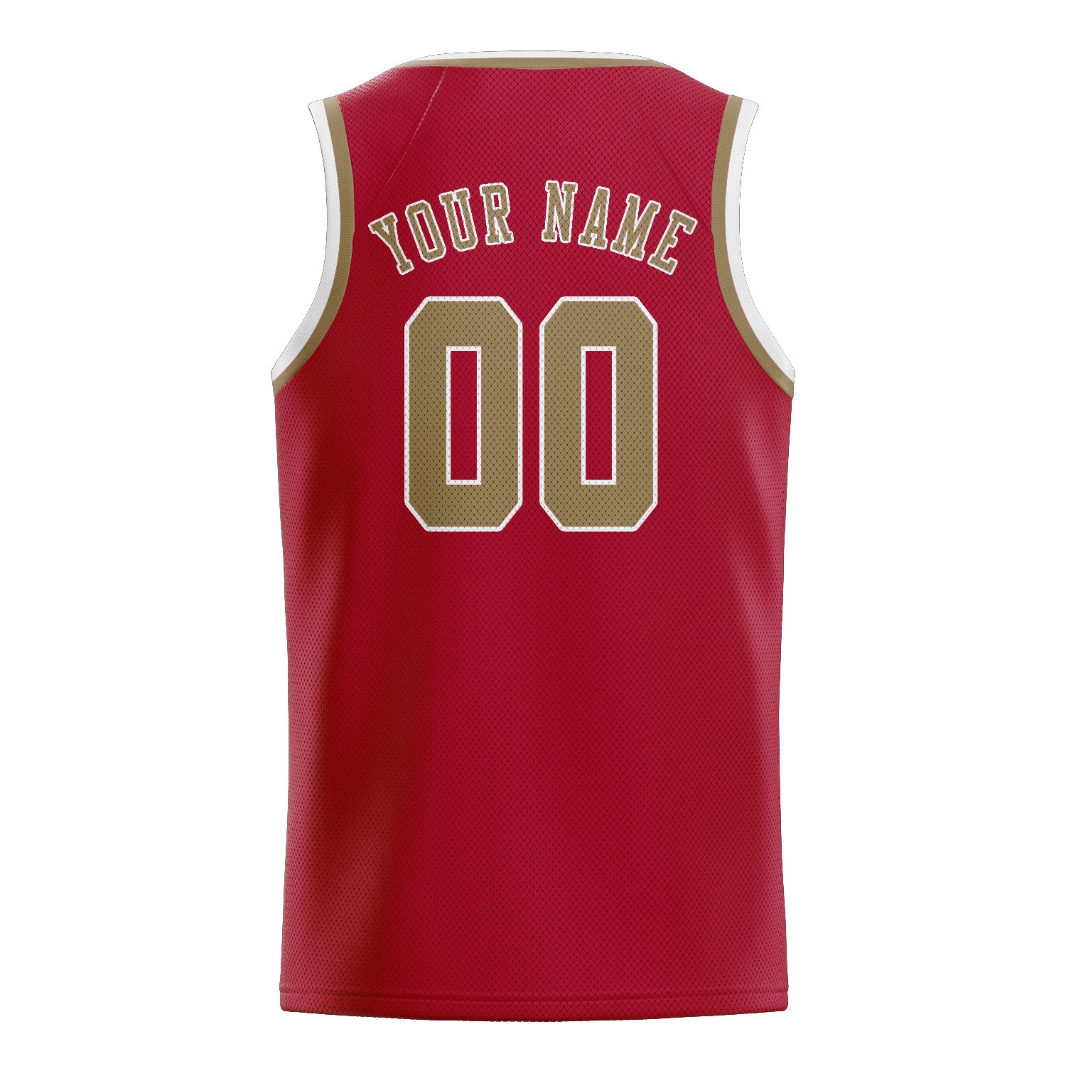 Benutzerdefiniertes Professionelles Rot Hellkhaki Basketballtrikot
