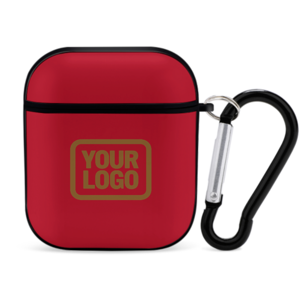 Maßgeschneidertes Rot Khaki AirPods-Hülle