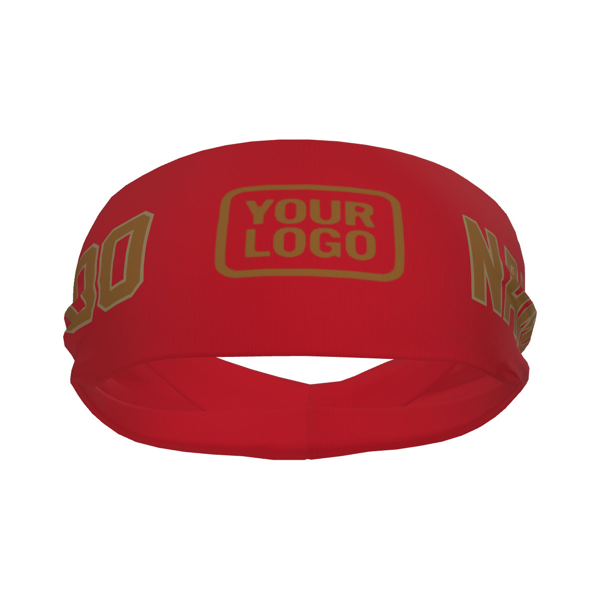 Maßgeschneidertes Rot Khaki Sport Stirnband
