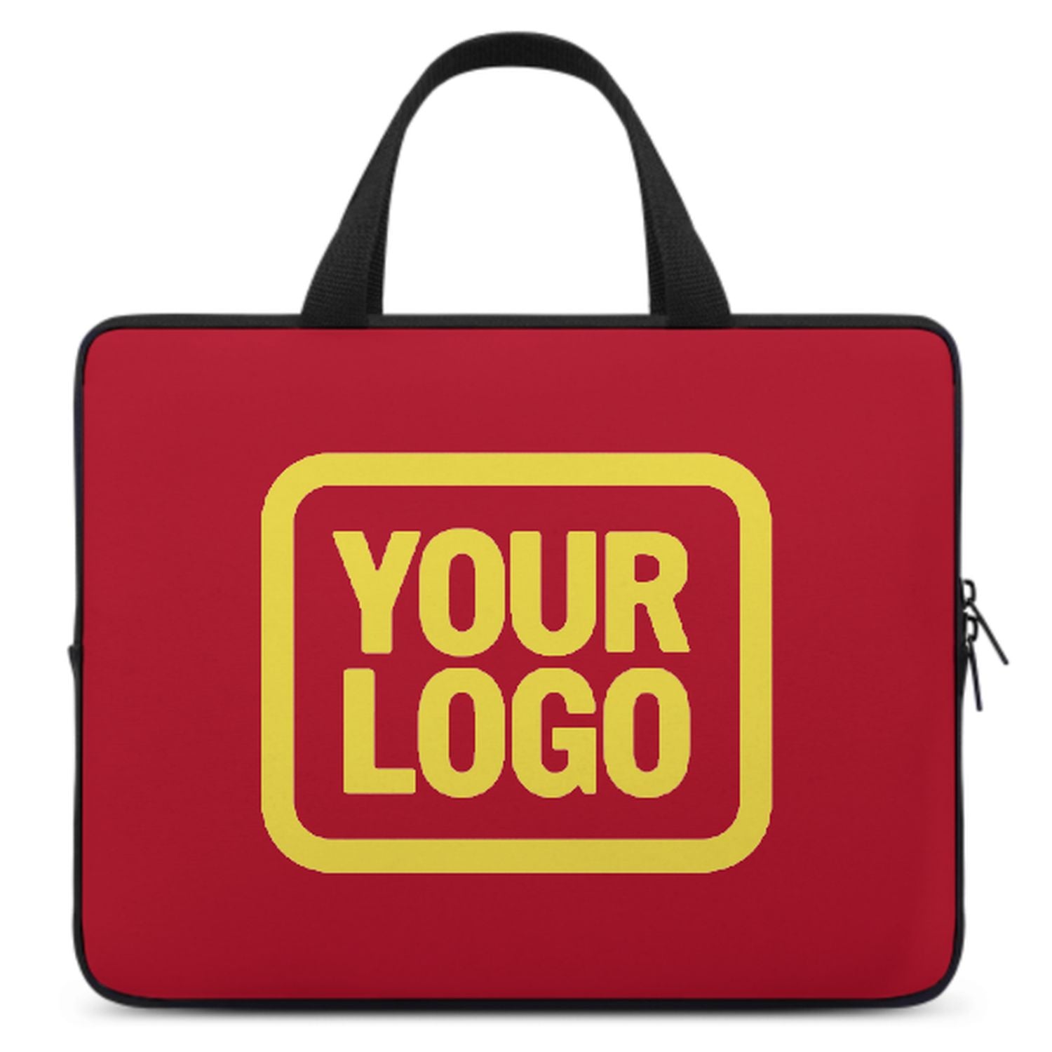 Maßgeschneidertes Rot Light Yellow Laptop Tasche
