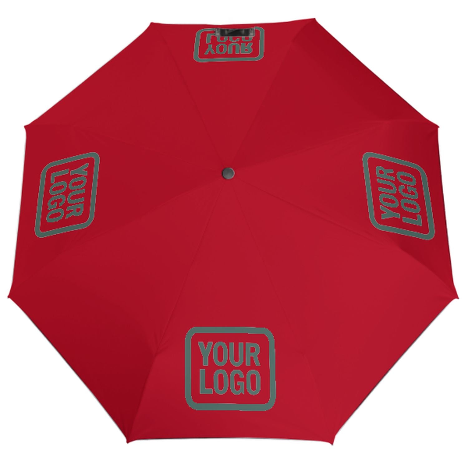 Maßgeschneidertes Rot Blaugrün Automatik-Regenschirm
