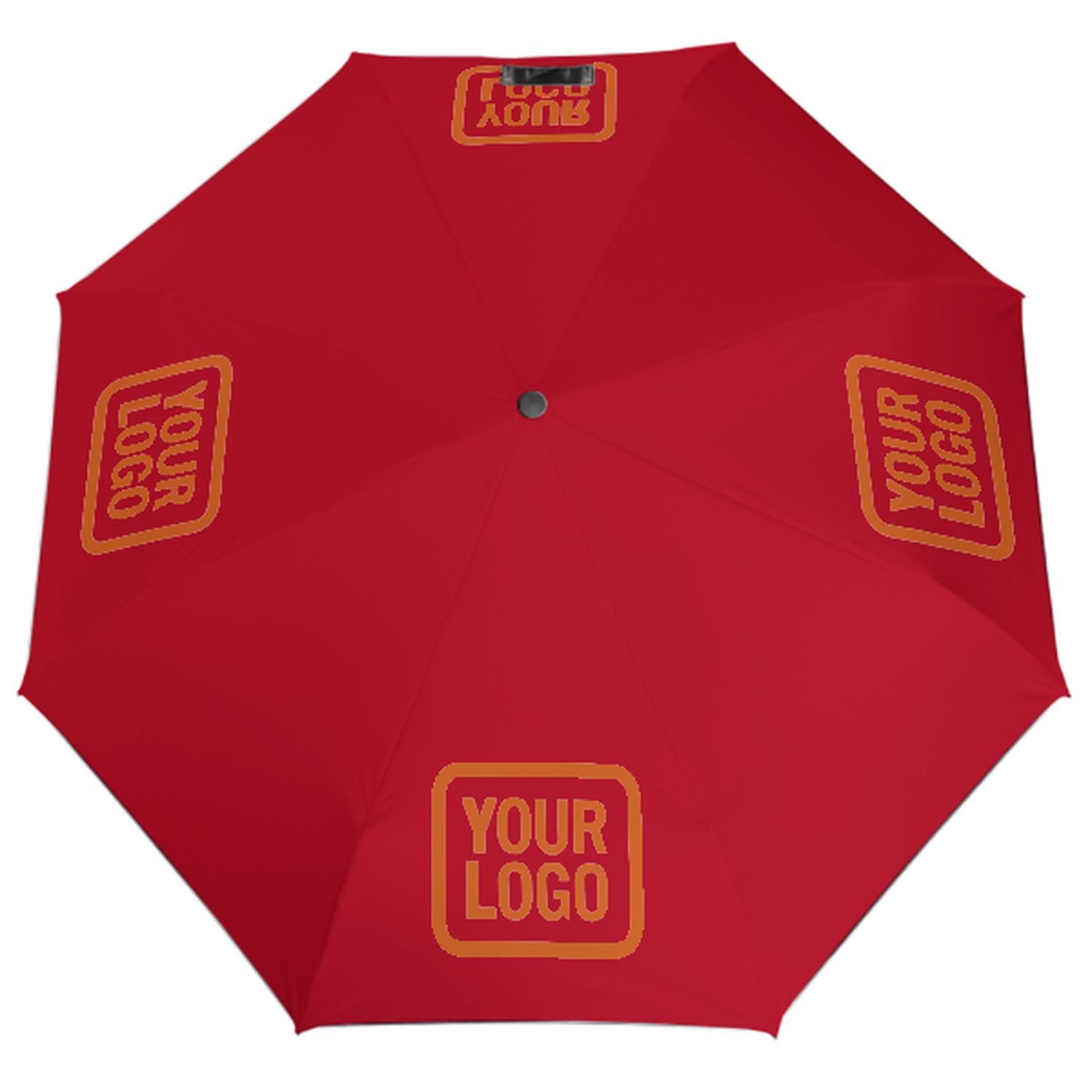 Maßgeschneidertes Rot Orange Automatik-Regenschirm