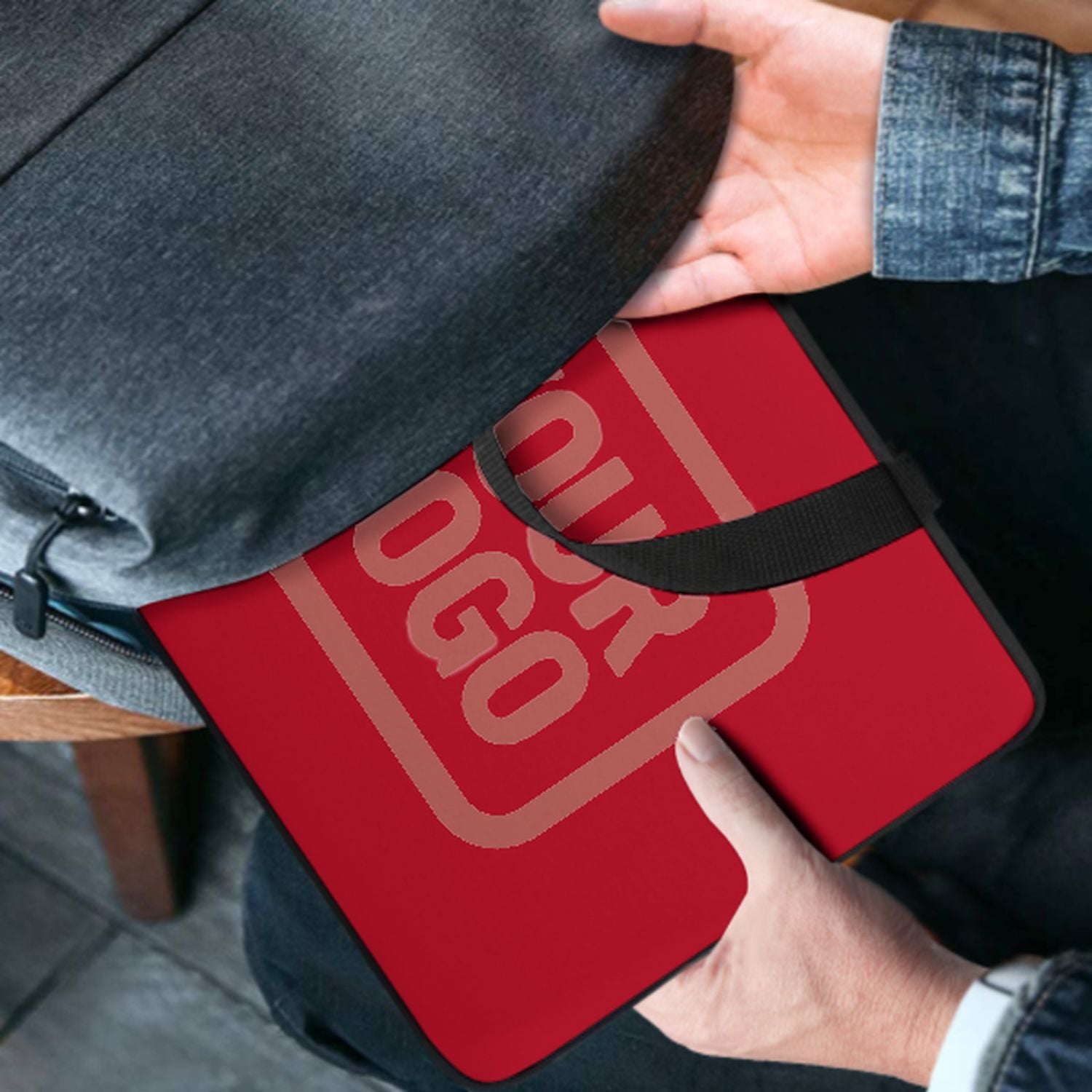 Maßgeschneidertes Rot Copper Rose Laptop Tasche