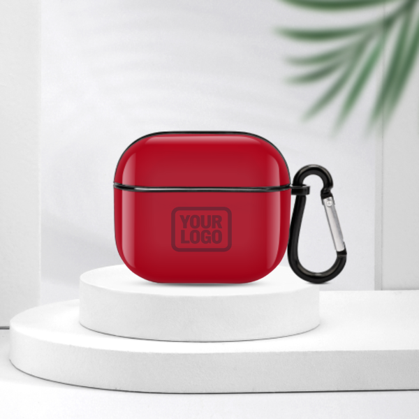 Maßgeschneidertes Rot Karmesinrot AirPods-Hülle (3. Generation)