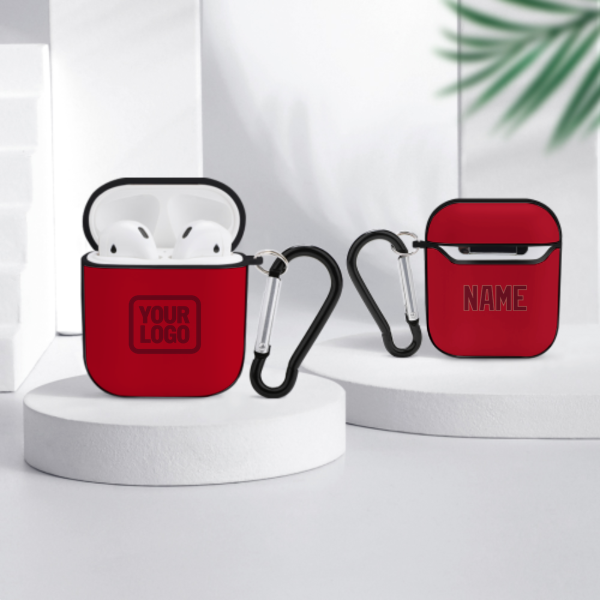 Maßgeschneidertes Rot Karmesinrot AirPods-Hülle
