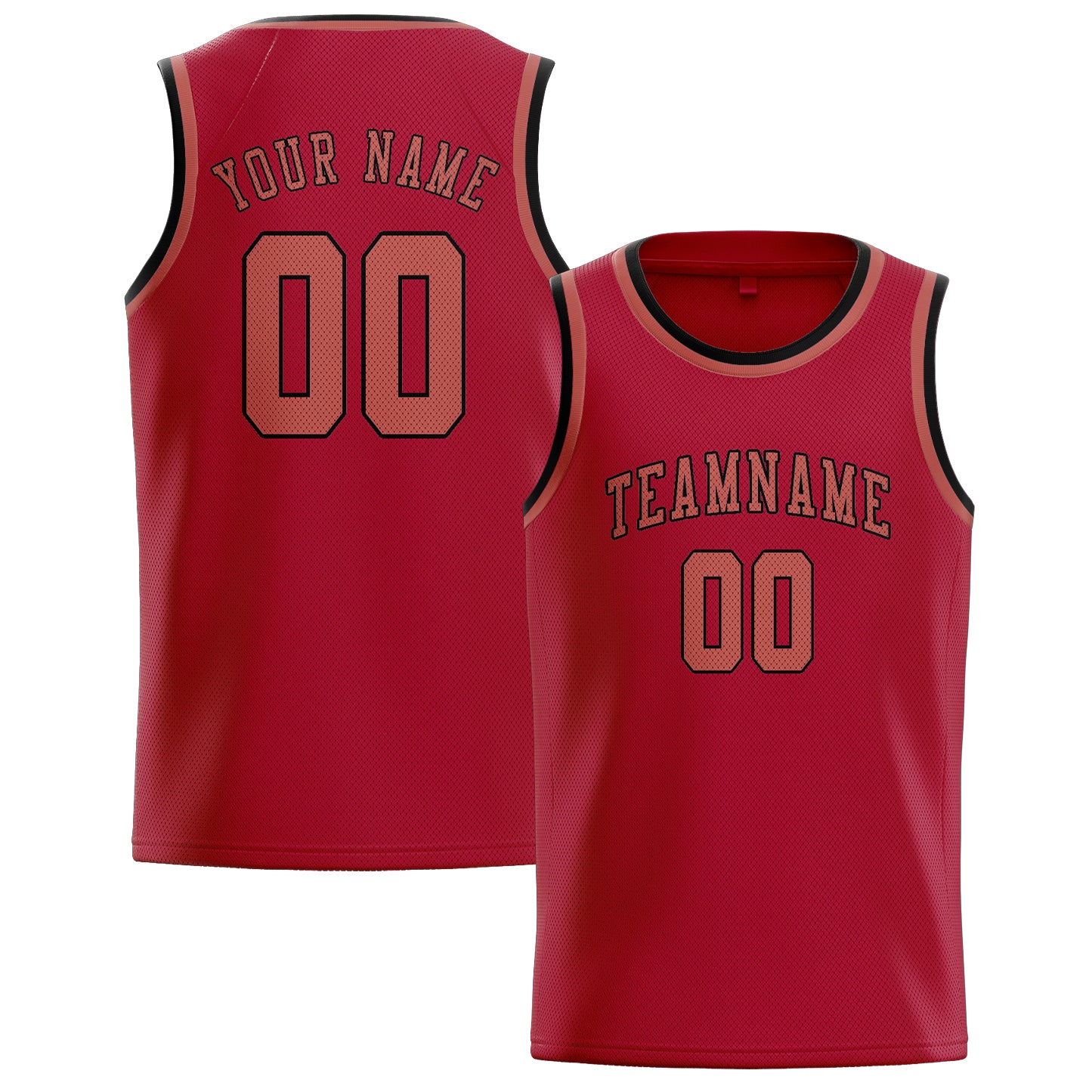 Benutzerdefiniertes Professionelles Rot Kupferrose Basketballtrikot