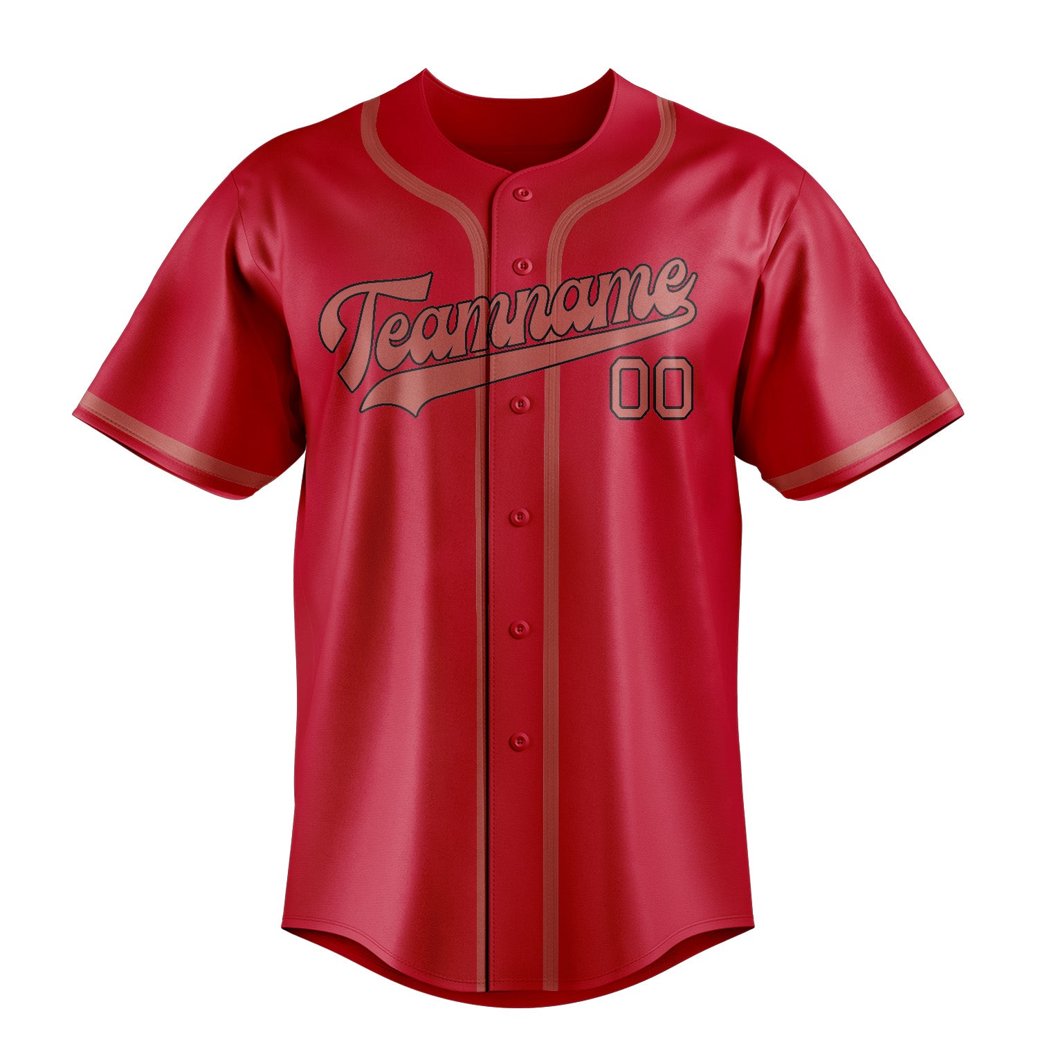 Benutzerdefiniertes Professionelles Rot Kupferrose Baseballtrikot