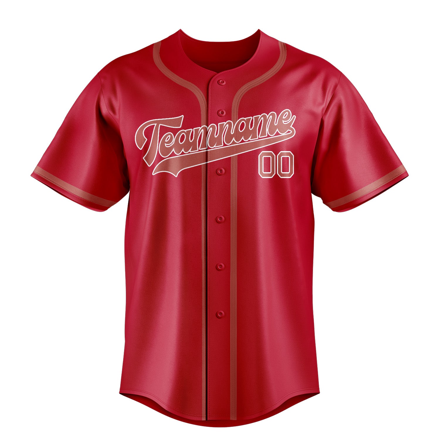Benutzerdefiniertes Professionelles Rot Kupferrose Baseballtrikot