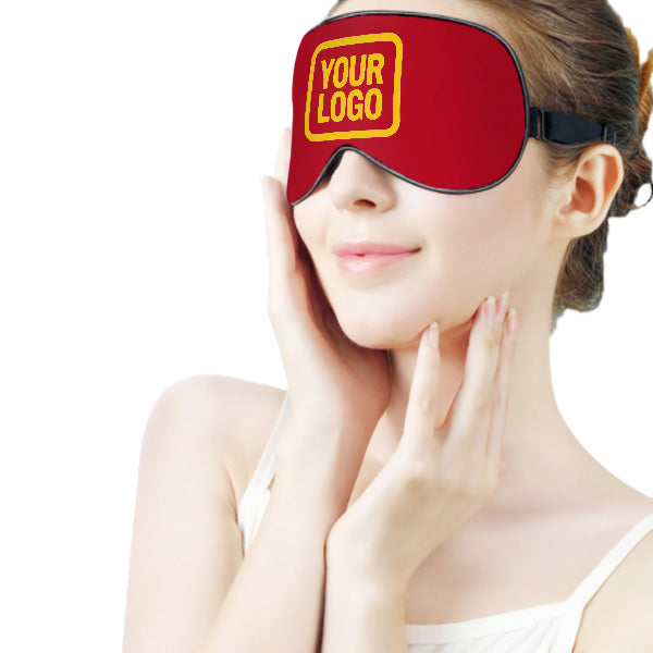 Maßgeschneidertes Rot Gold Schlafmaske