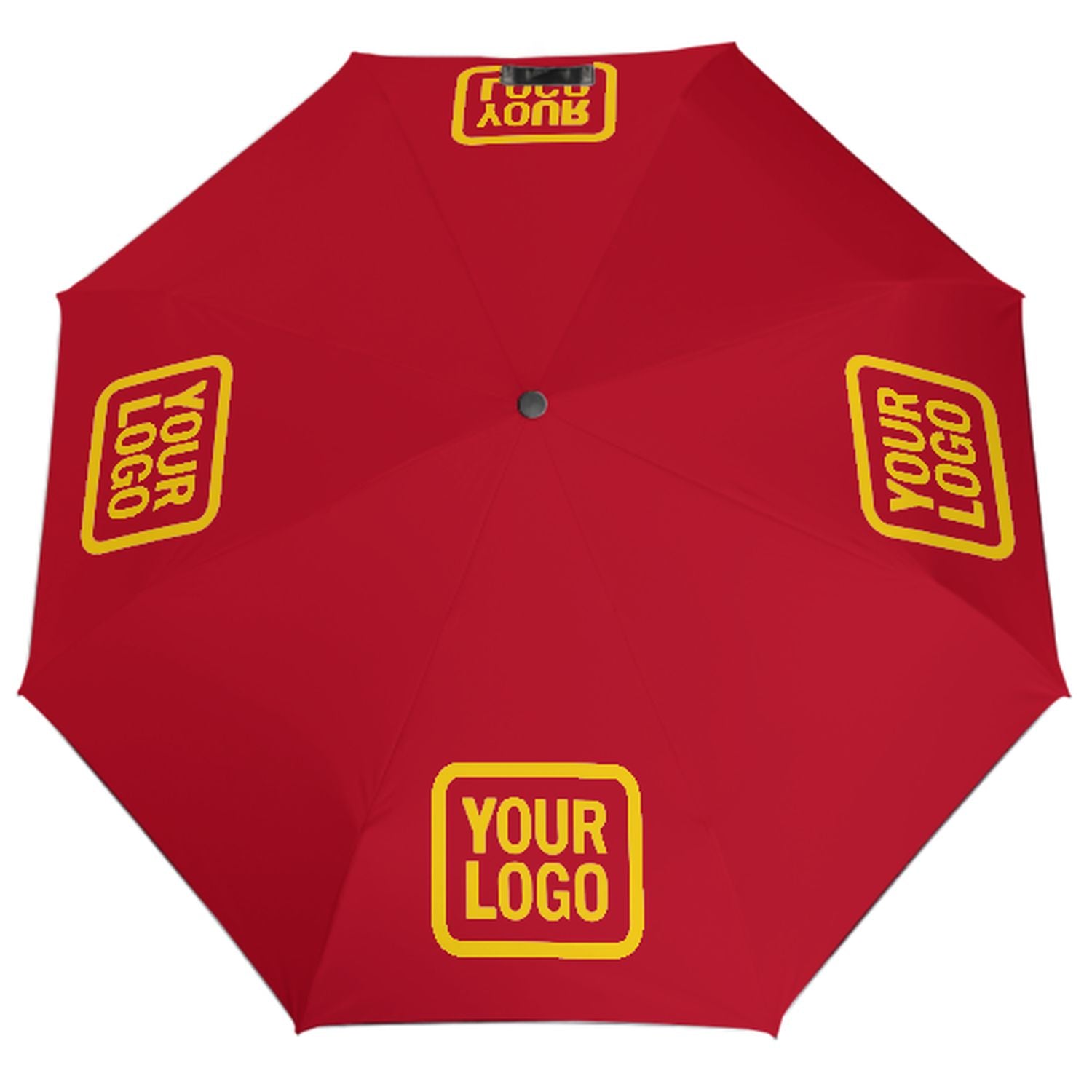 Maßgeschneidertes Rot Gold Automatik-Regenschirm