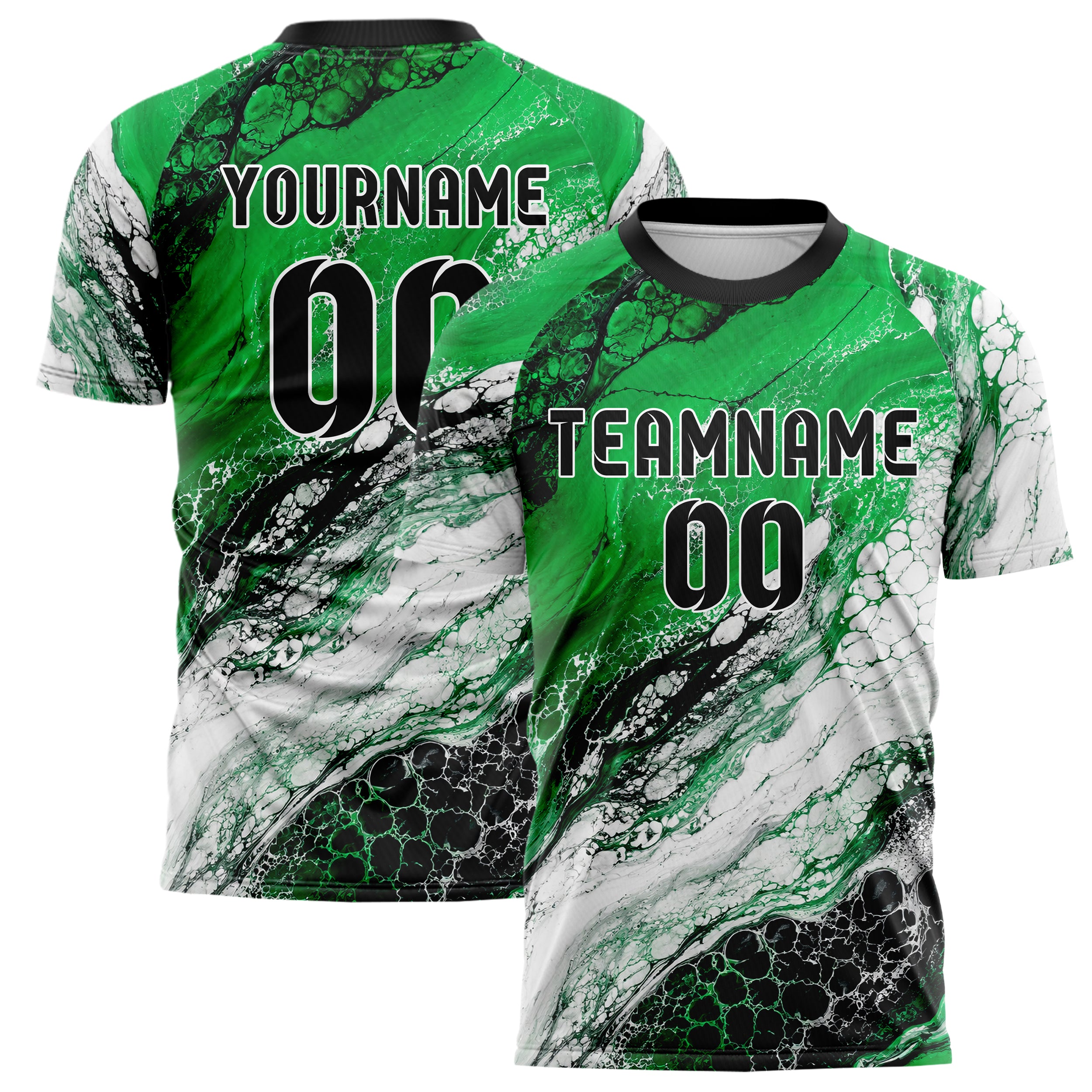 Kellygruen klassisches Marmor Liquid Cells Design 14-0019 individuelles Fußballtrikot main