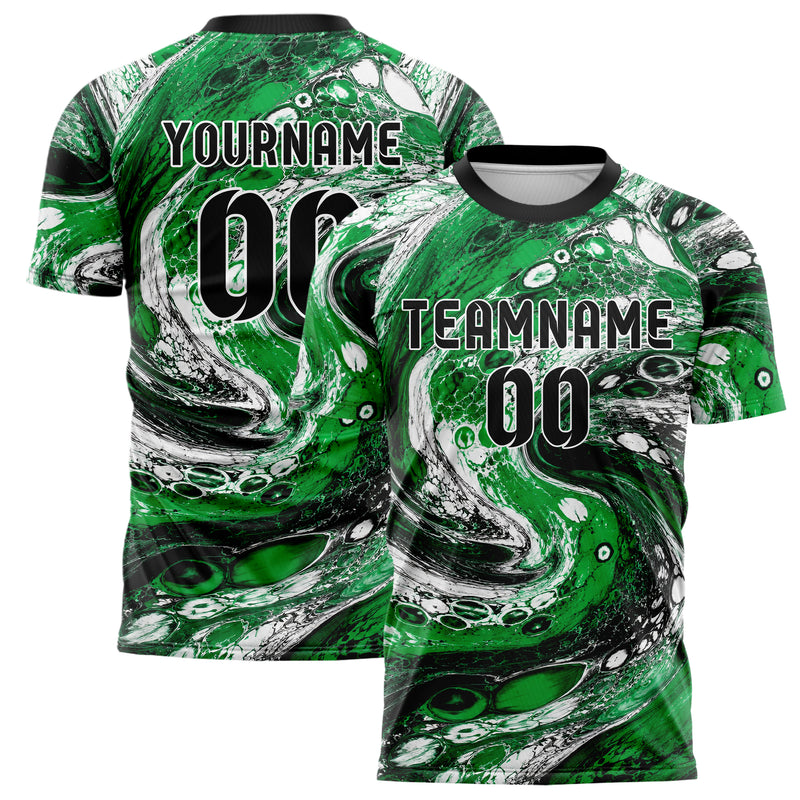 Kellygruen klassisches Marmor Liquid Cells Design 14-0043 individuelles Fußballtrikot main