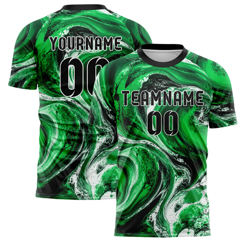Kellygruen klassisches Marmor Ribbon Pools Design 14-0028 individuelles Fußballtrikot main