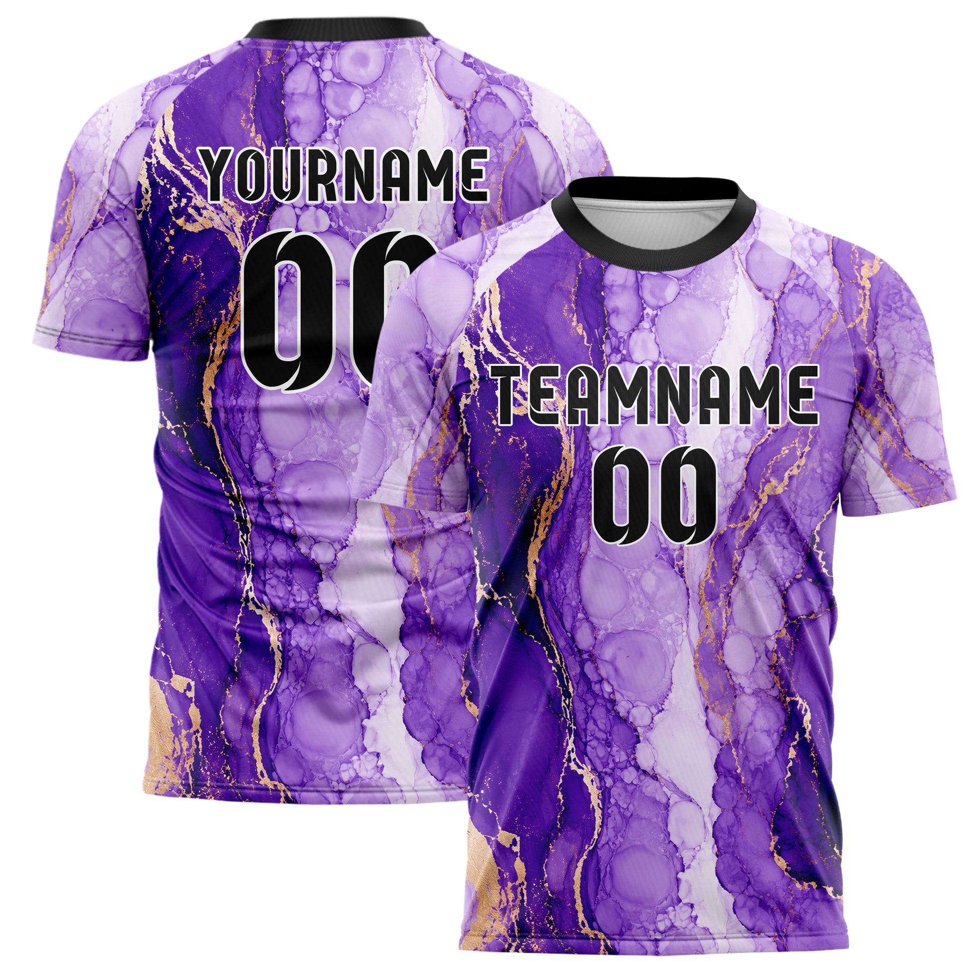 Lila lebendiges Marmor Liquid Cells Design 14-0037 individuelles Fußballtrikot main