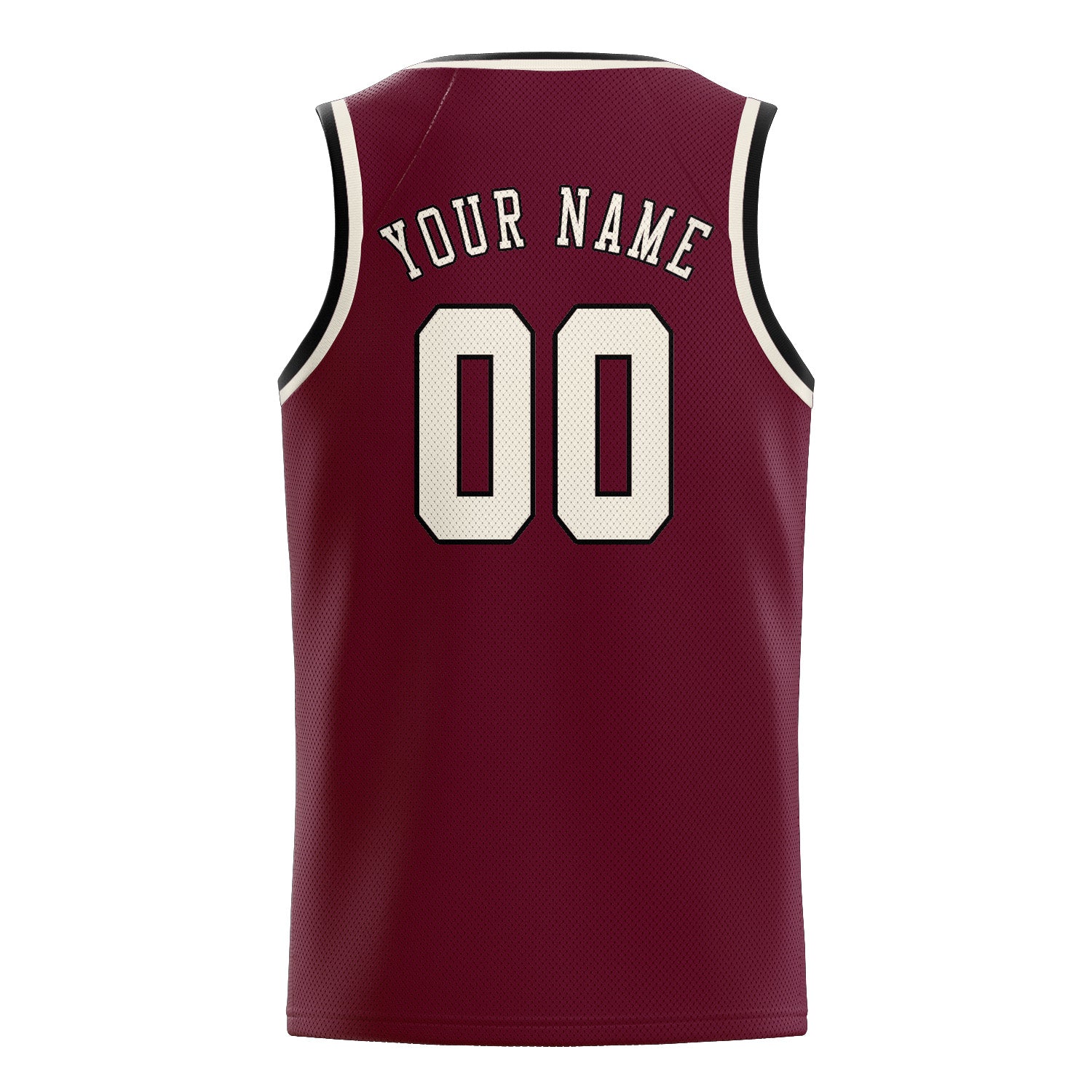 Benutzerdefiniertes Professionelles Karmesinrot Beige Basketballtrikot