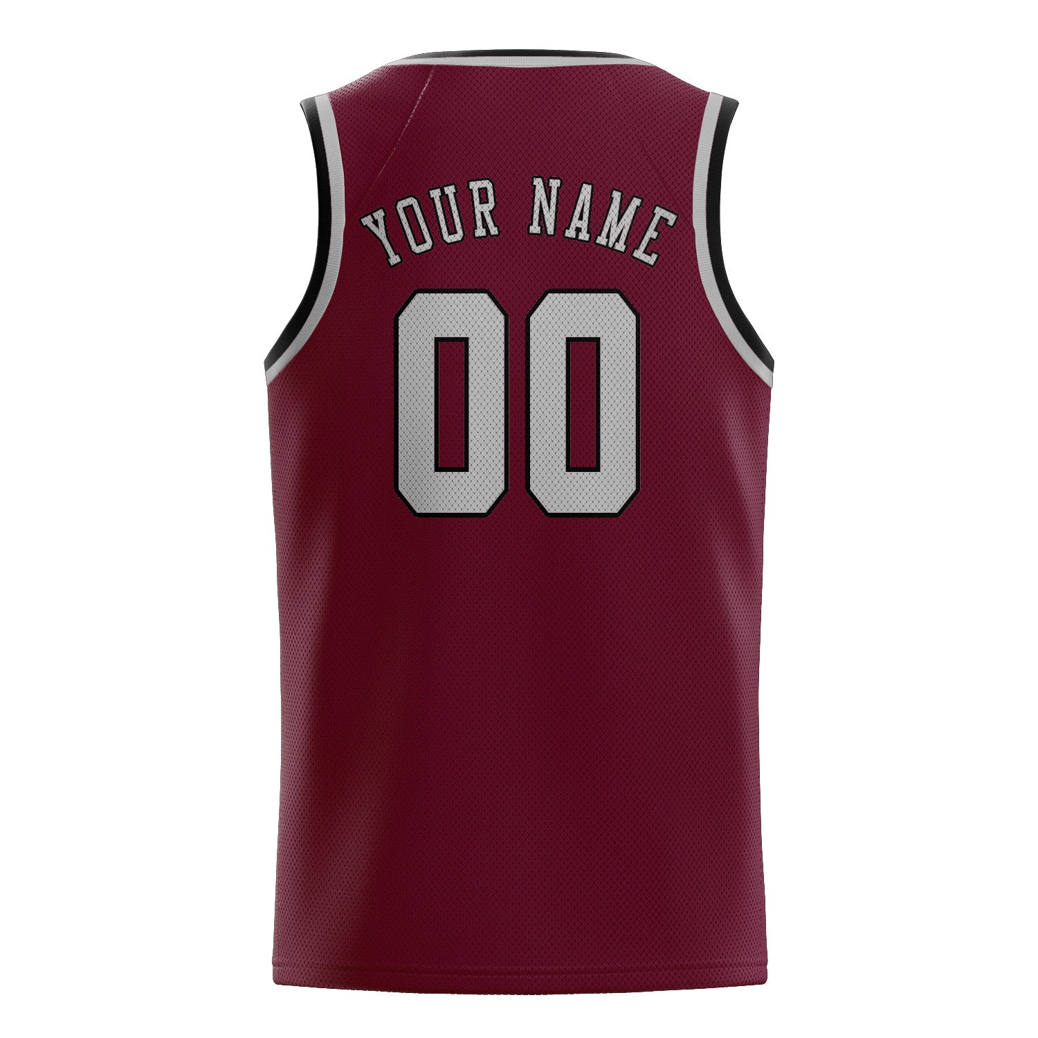 Benutzerdefiniertes Professionelles Karmesinrot Grau Basketballtrikot