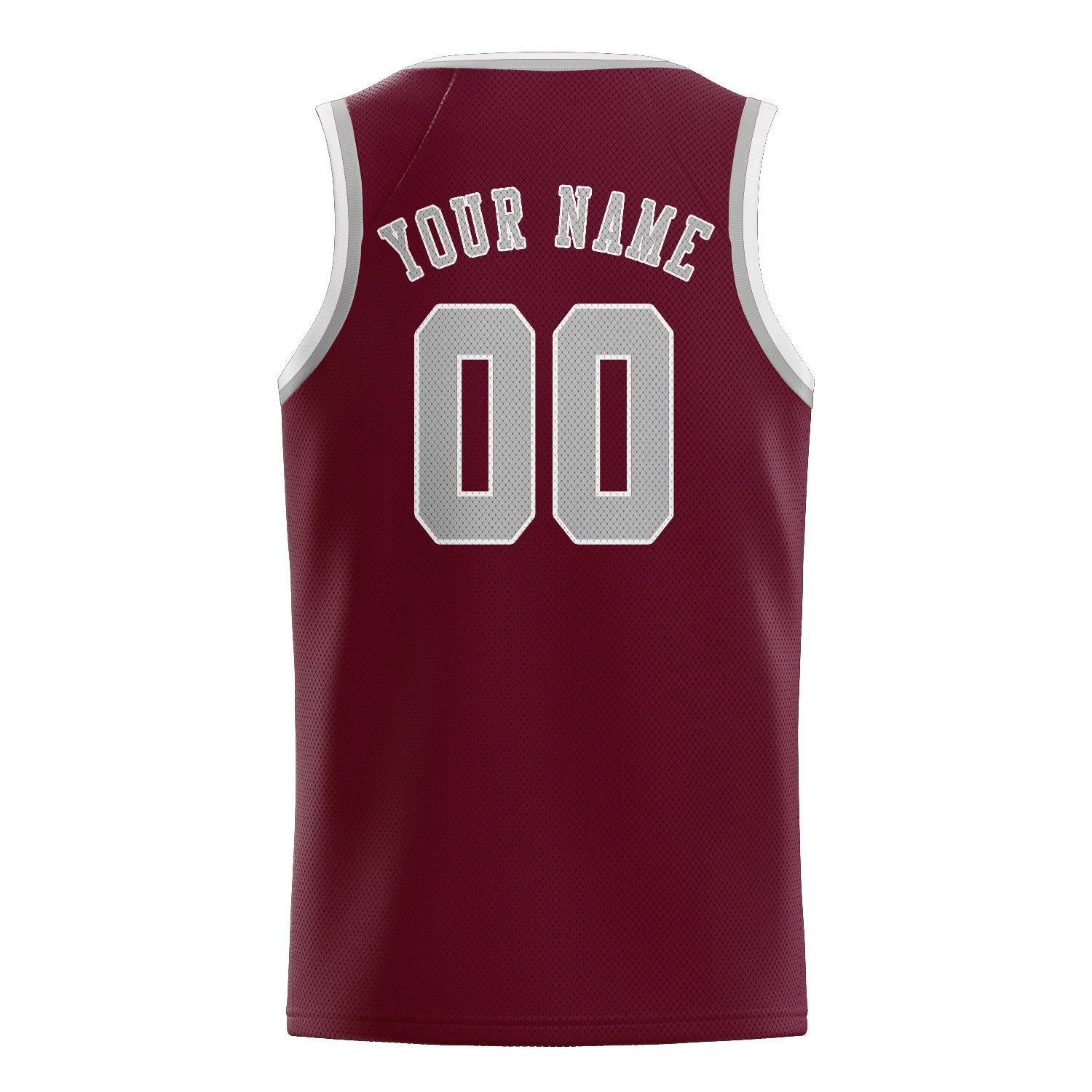 Benutzerdefiniertes Professionelles Karmesinrot Grau Basketballtrikot