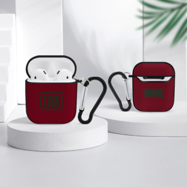 Maßgeschneidertes Karmesinrot Tannengrün AirPods-Hülle