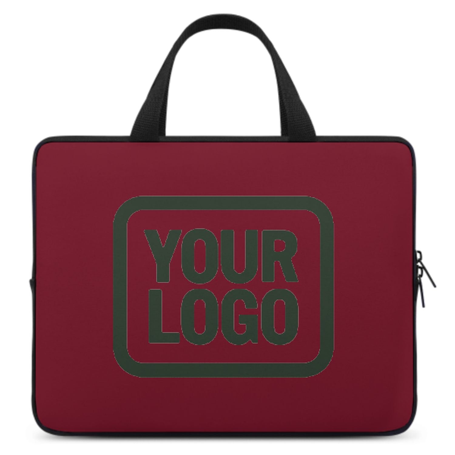 Maßgeschneidertes Karmesinrot Dark Green Laptop Tasche
