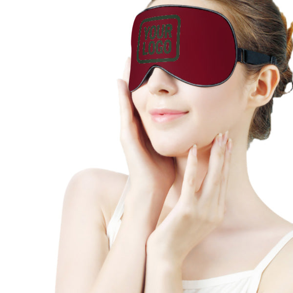 Maßgeschneidertes Karmesinrot Tannengrün Schlafmaske