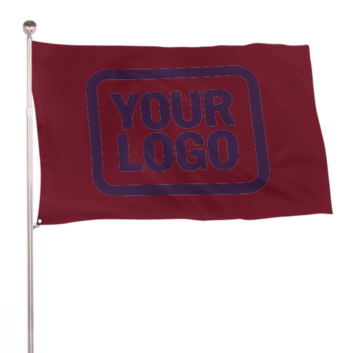 Maßgeschneidertes Karmesinrot Lila Flagge
