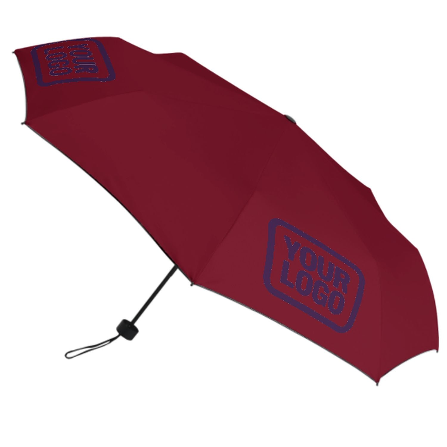 Maßgeschneidertes Karmesinrot Lila Automatik-Regenschirm